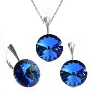 Set Swarovski elements Rivoli 12 mm modrý BERMUDE BLUE