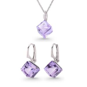 Set Swarovski elements kocky 8 mm fialový VIOLET