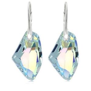 Náušnice Swarovski elements Galactic dúhové CRYSTAL AB 19mm