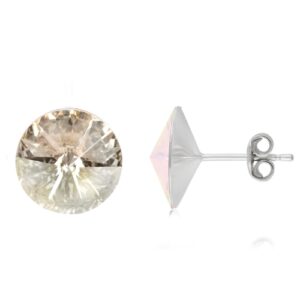 Náušnice Swarovski elements rivoli 12 biele MOONLIGHT – napichovačky