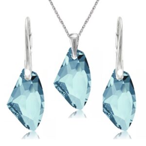 Set Swarovski elements Galactic modrý AQUAMARINE 19mm
