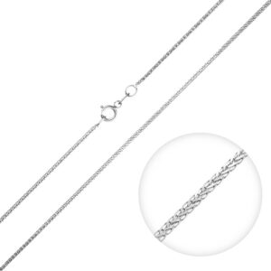 Strieborná retiazka pletená, 45cm