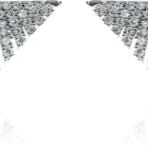 Strieborné trojuholníkové náušnice so zirkonmi SE029 , AG 925/1000