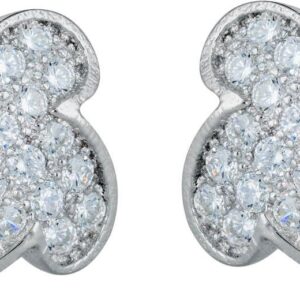 Strieborné náušnice s kvetinkou a mikrozirkonmi SM32E , AG 925/1000