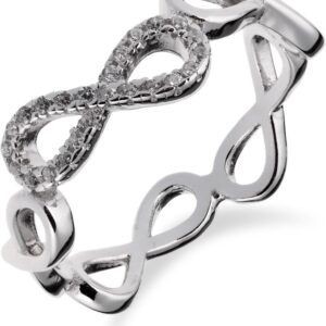 Strieborný prsteň INFINITY so zirkonmi SR103 , AG 925/1000: 54