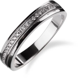 Strieborný prsteň dozdobený drobnými zirkónmi SS191R, AG 925/1000: 54