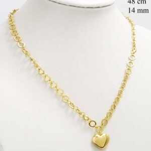Zlatá oceľová retiazka+prívesok 23737700