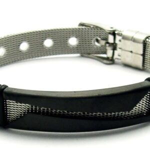 Pánsky oceľový náramok s gumou 23858519