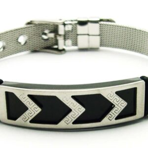 Pánsky oceľový náramok s gumou 23858610