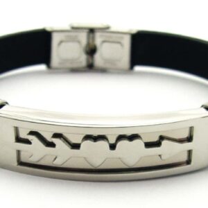 Pánsky oceľový náramok s gumou 23890002