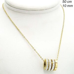 Zlatá oceľová retiazka s príveskom 23941500