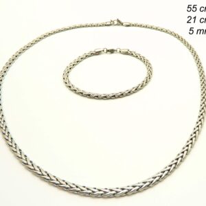 Oceľový pánsky set náhrdelník+náramok  23937300