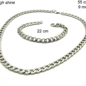 Oceľový pánsky set náhrdelník + náramok  23986900