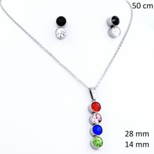 Set - Retiazka+prívesok+náušnice 23790500 farebný