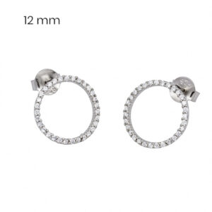 Strieborné náušnice napichovacie kruhy