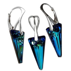 Set Swarovski elements Spike modrý Bermuda Blue 18mm