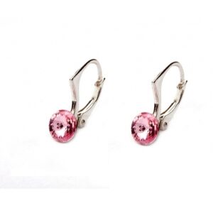 Náušnice swarovski elements Rivoli 6 mm ružové LIGHT ROSE