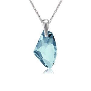 Prívesok Swarovski elements Galactic modrý AQUAMARINE 19mm