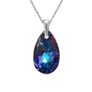Prívesok Swarovski elements hruška fialový HELIOTROPE 22mm
