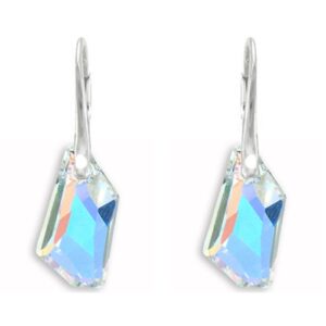 Náušnice  Swarovski elements De-Art 18 mm dúhové CRYSTAL AB