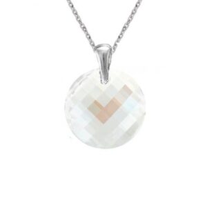 Prívesok Swarovski elements Twist biely Moonlight 18 mm