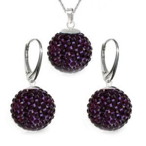 Set Swarovski elementsDiscoball 12 mm fialový Amethyst