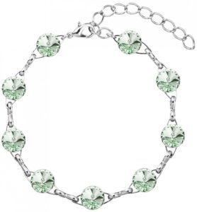Náramok Swarovski elements 10mm rivoli zelený – Chrysolite