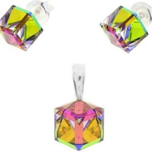 Set Swarovski elements kocky 6 mm zelený Crystal VITRAIL MEDIUM