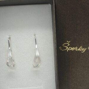 Náušnice Swarovski elements polygon drop sivé- Crystal Silver Shade 13mm
