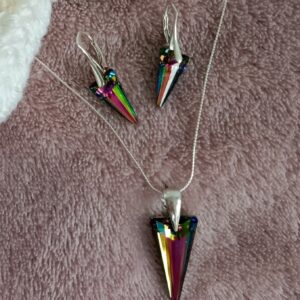 Set Swarovski elements Spike zelený Vitrail Medium 18mm