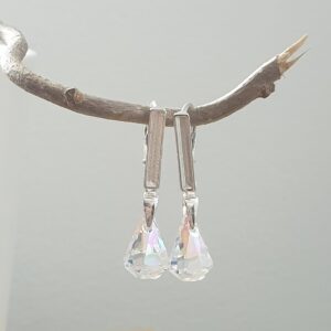 Náušnice  Swarovski elements Xirius Raindrop CRYSTAL AB 14mm