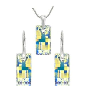 Set Swarovski el. Urban dúhový CRYSTAL AB 20mm s retiazkou