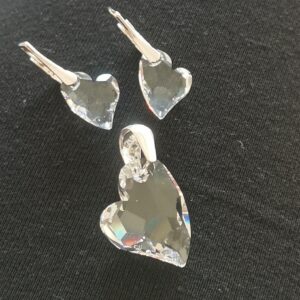 Set Swarovski elements srdce Devoted2U číry CRYSTAL 17mm