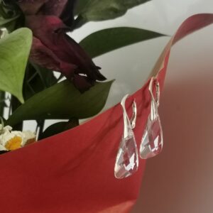 Náušnice Swarovski elements krídla 23 mm MOONLIGHT