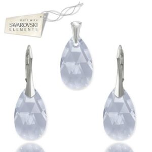 Set  Swarovski elements hruška modrý BLUE SHADE 16mm