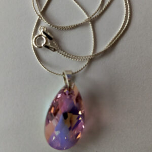 Prívesok Swarovski elements hruška fialový LIGHT AMETHYST 22mm