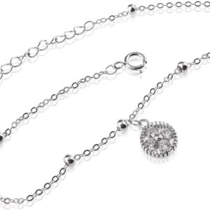 Strieborný náramok so zirkónovým príveskom SB135, AG 925/1000
