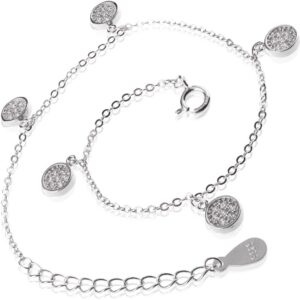 Strieborný náramok so zirkónovými kolieskami SB137, AG 925/1000