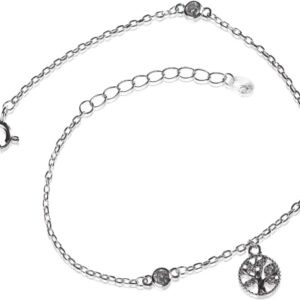 Strieborný náramok so stromom života a zirkónmi SB179, AG 925/1000