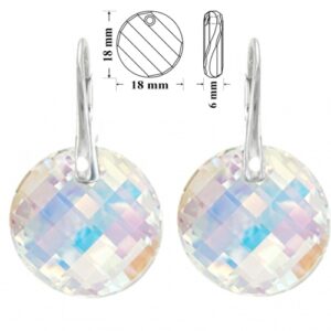 Náušnice Swarovski elements Twist dúhové CRYSTAL AB 18mm