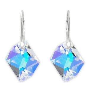 Náušnice Swarovski elements Cosmic dúhové CRYSTAL AB 14mm