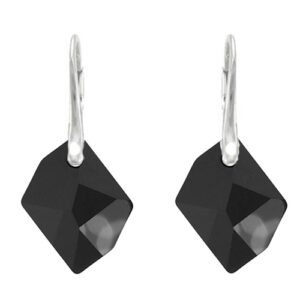 Náušnice Swarovski elements Cosmic čierne JET 14mm