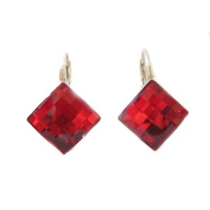 Náušnice Swarovski elements štvorec LIGHT SIAM 10mm