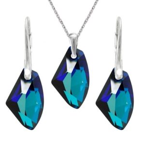Set  Swarovski elements Galactic modrý BERMUDE BLUE 19mm