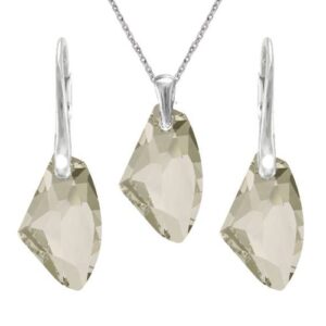 Set Swarovski elements Galactic sivý SILVER SHADE 19mm