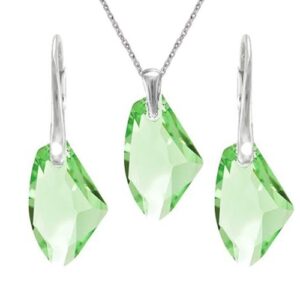 Set Swarovski elements Galactic zelenýPERIDOT 19mm