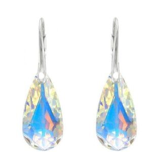 Náušnice  Swarovski elements slzy dúhové CRYSTAL AB 24mm