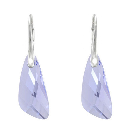 Náušnice Swarovski elements krídla 23 mm fialové PROVENCE LEVANDER